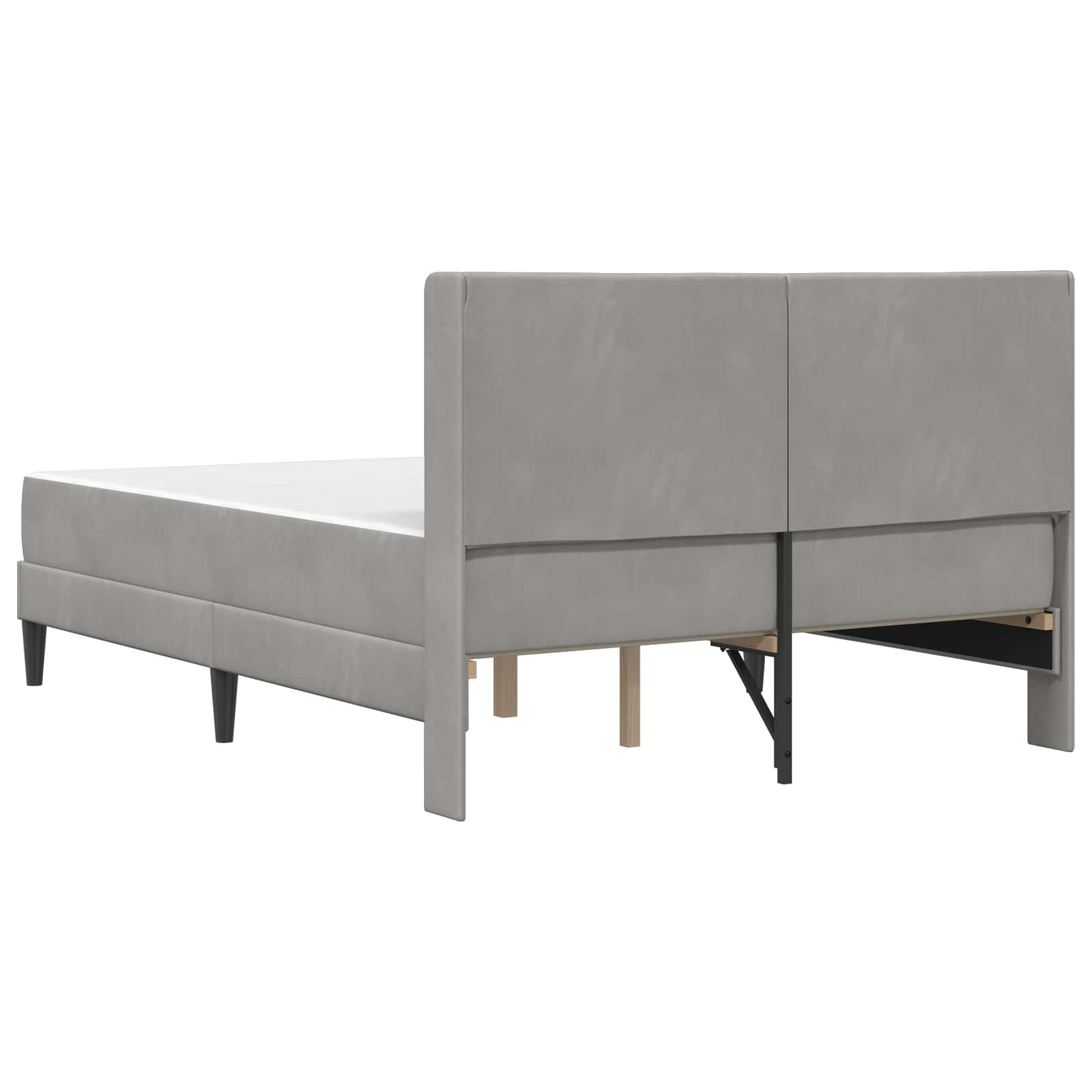 Struttura letto con materasso 2 pcs Grigio chiaro Velluto 3414861