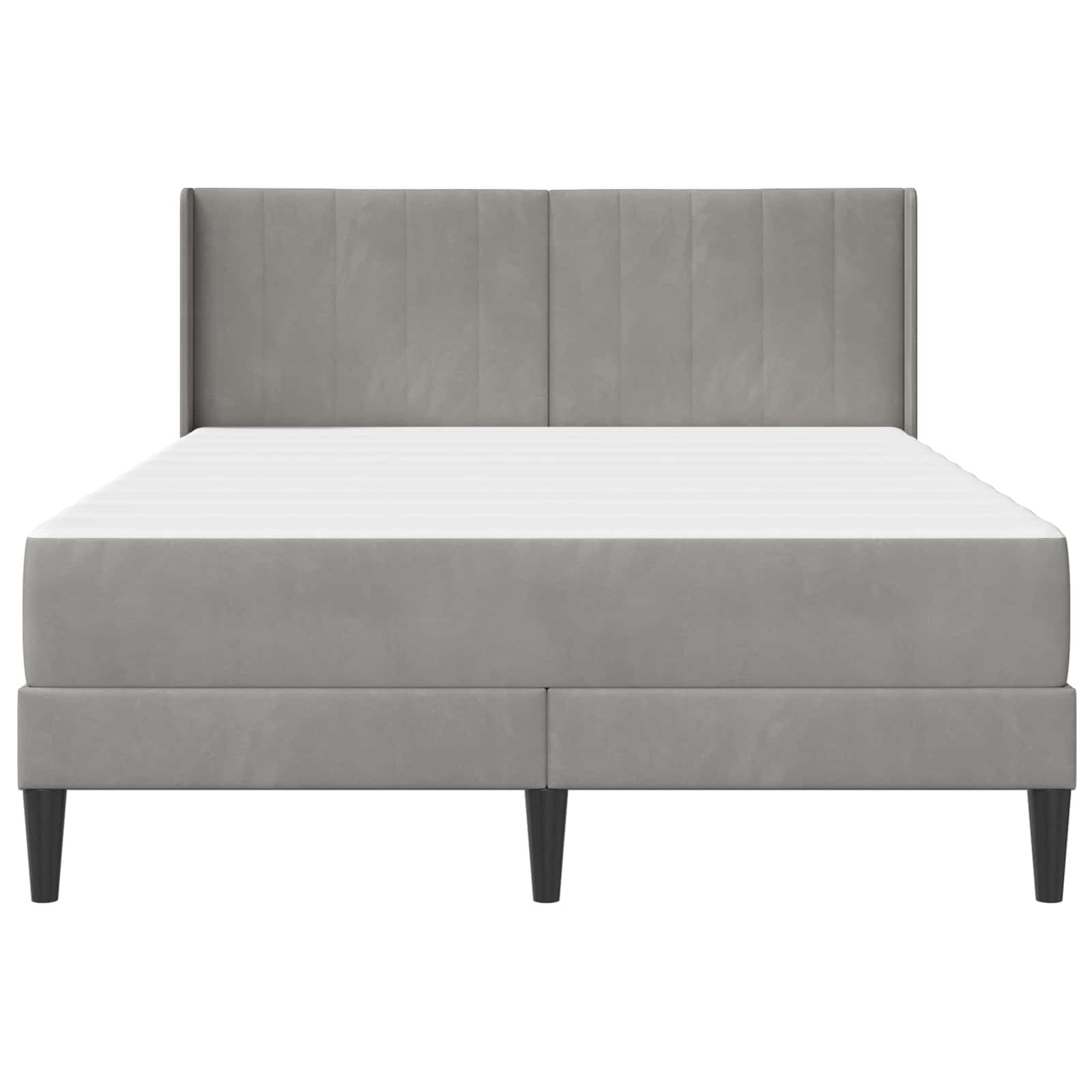 Struttura letto con materasso 2 pcs Grigio chiaro Velluto 3414861