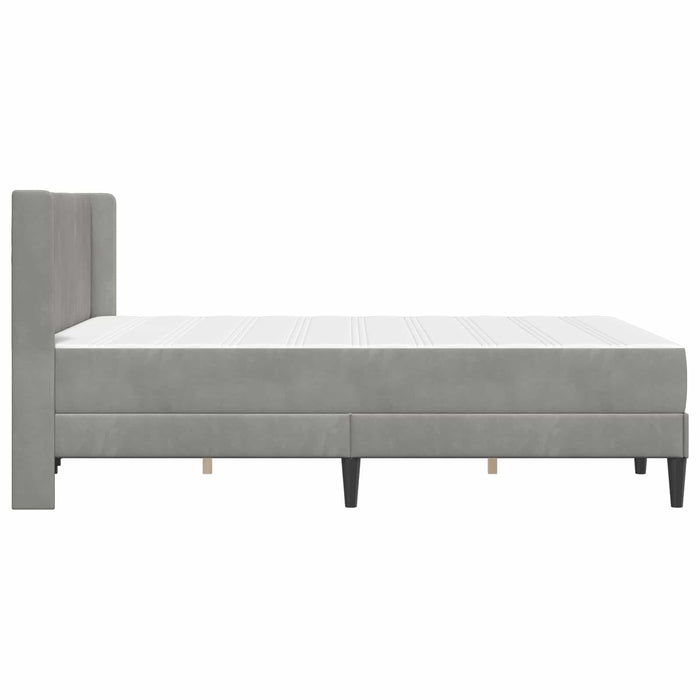 Struttura letto con materasso 2 pcs Grigio chiaro Velluto 3414861