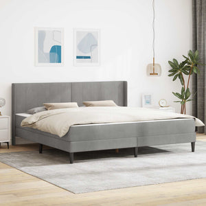 Struttura letto con materasso 2 pcs Grigio chiaro Velluto 3414879