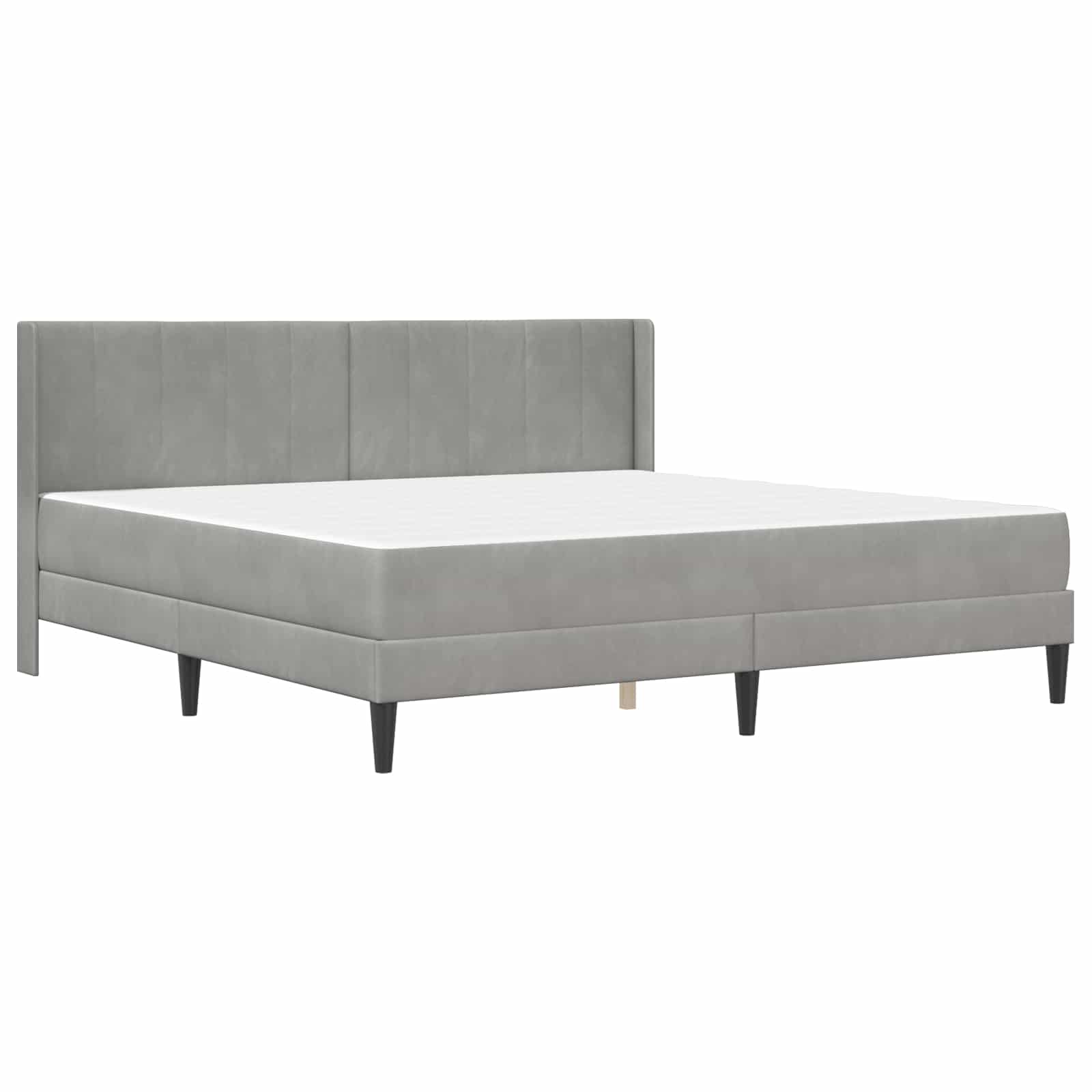 Struttura letto con materasso 2 pcs Grigio chiaro Velluto 3414879