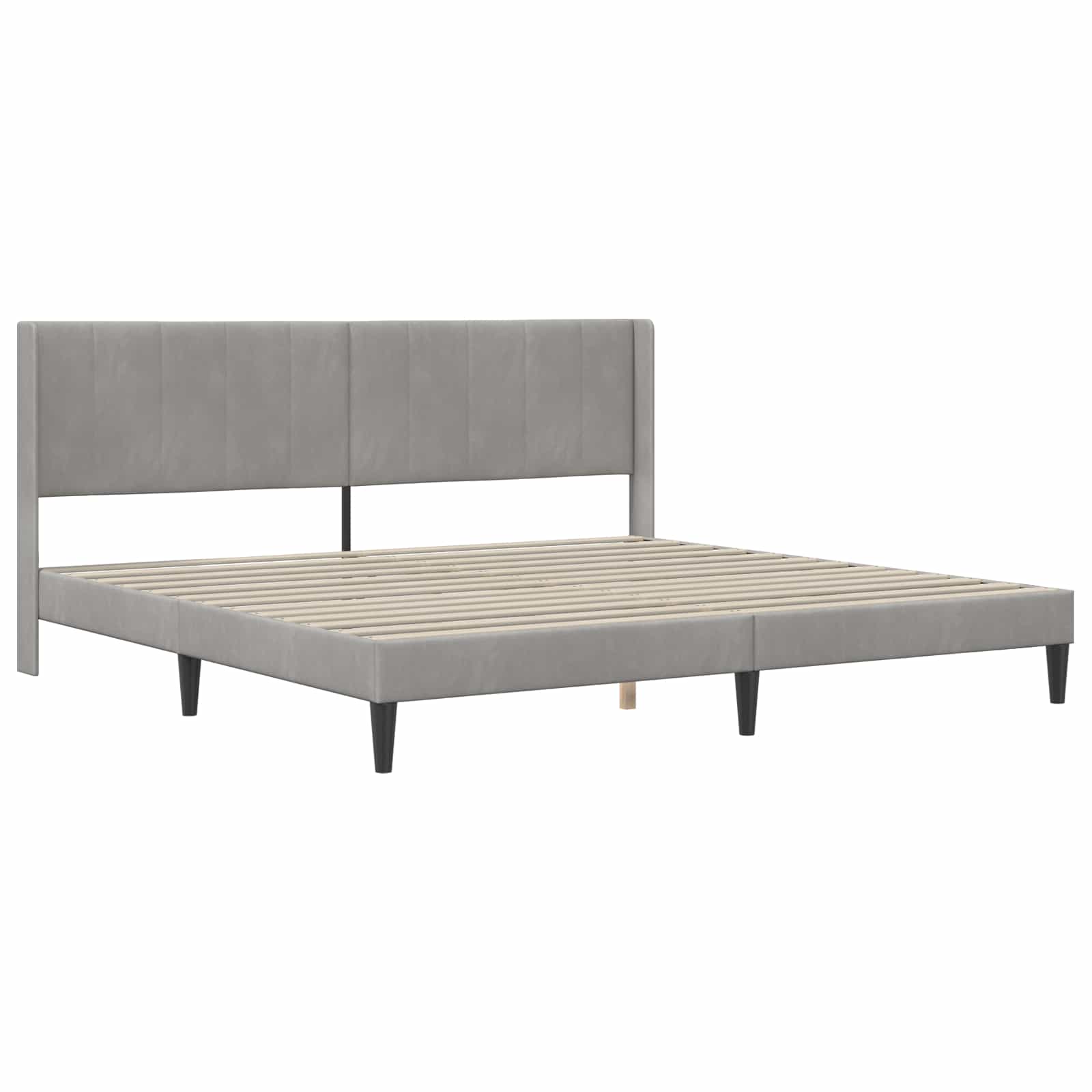 Struttura letto con materasso 2 pcs Grigio chiaro Velluto 3414879