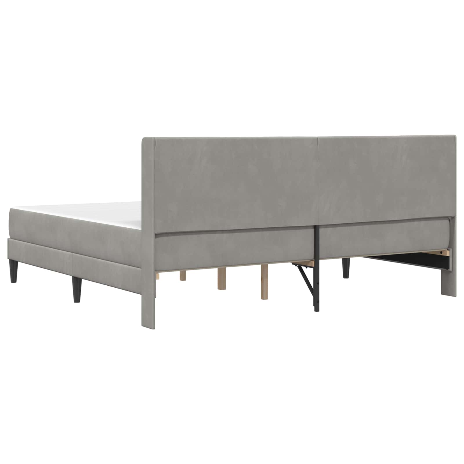 Struttura letto con materasso 2 pcs Grigio chiaro Velluto 3414879