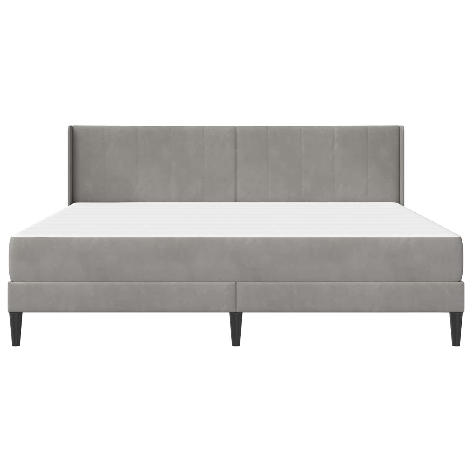 Struttura letto con materasso 2 pcs Grigio chiaro Velluto 3414879