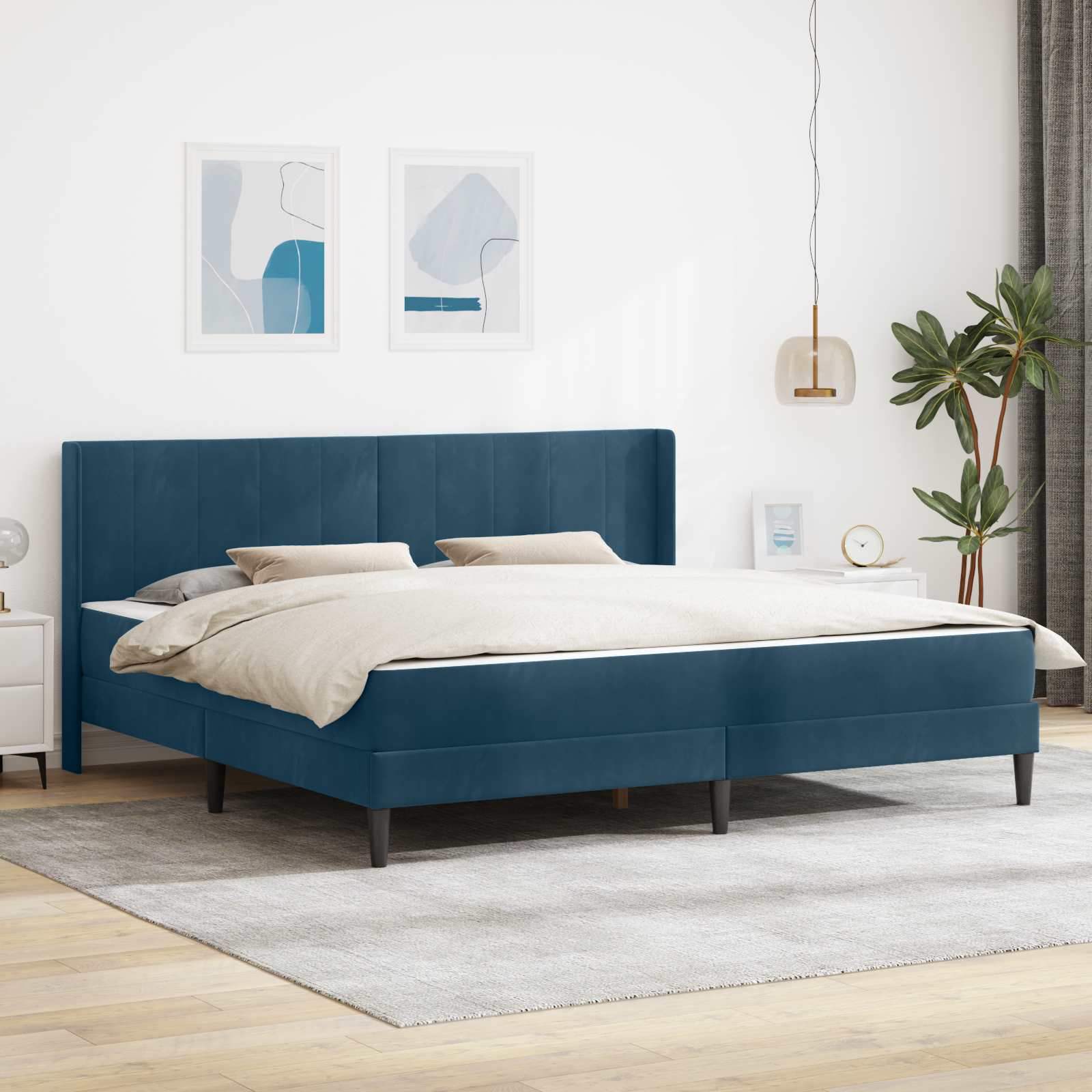 Struttura del letto Blu 180 x 200 cm Velluto 3414884