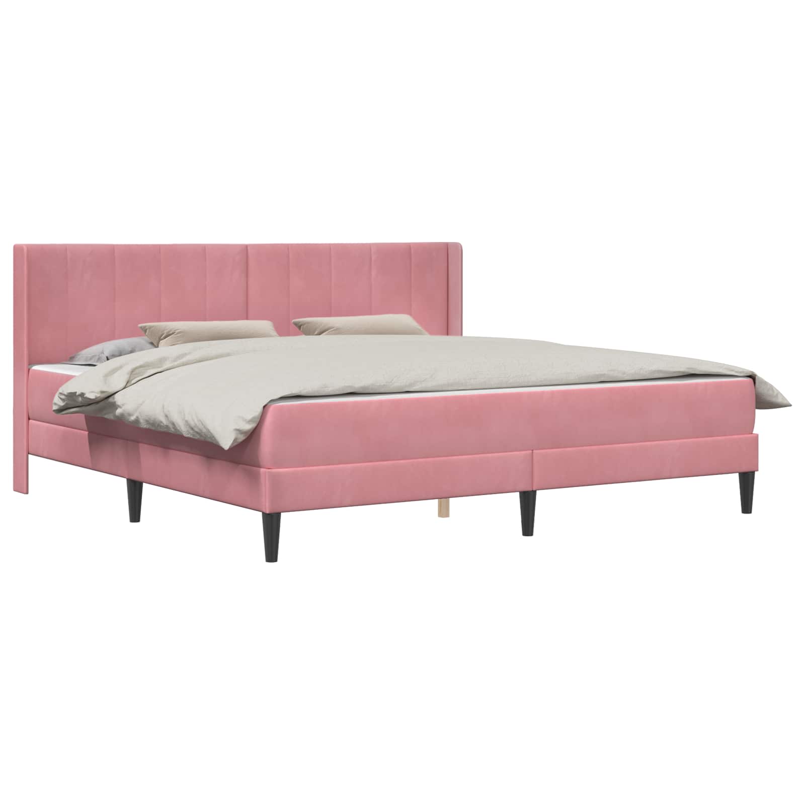 Struttura letto con materasso con testiera 2 pcs Rosa Velluto 3414888