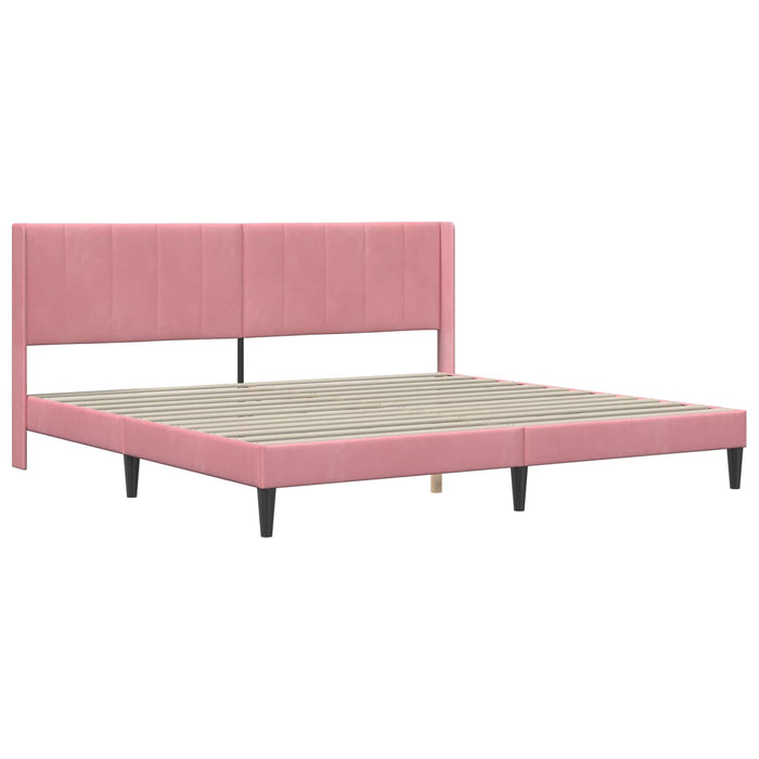 Struttura letto con materasso con testiera 2 pcs Rosa Velluto 3414888