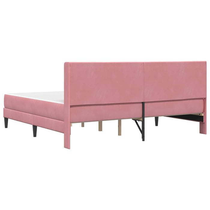 Struttura letto con materasso con testiera 2 pcs Rosa Velluto 3414888