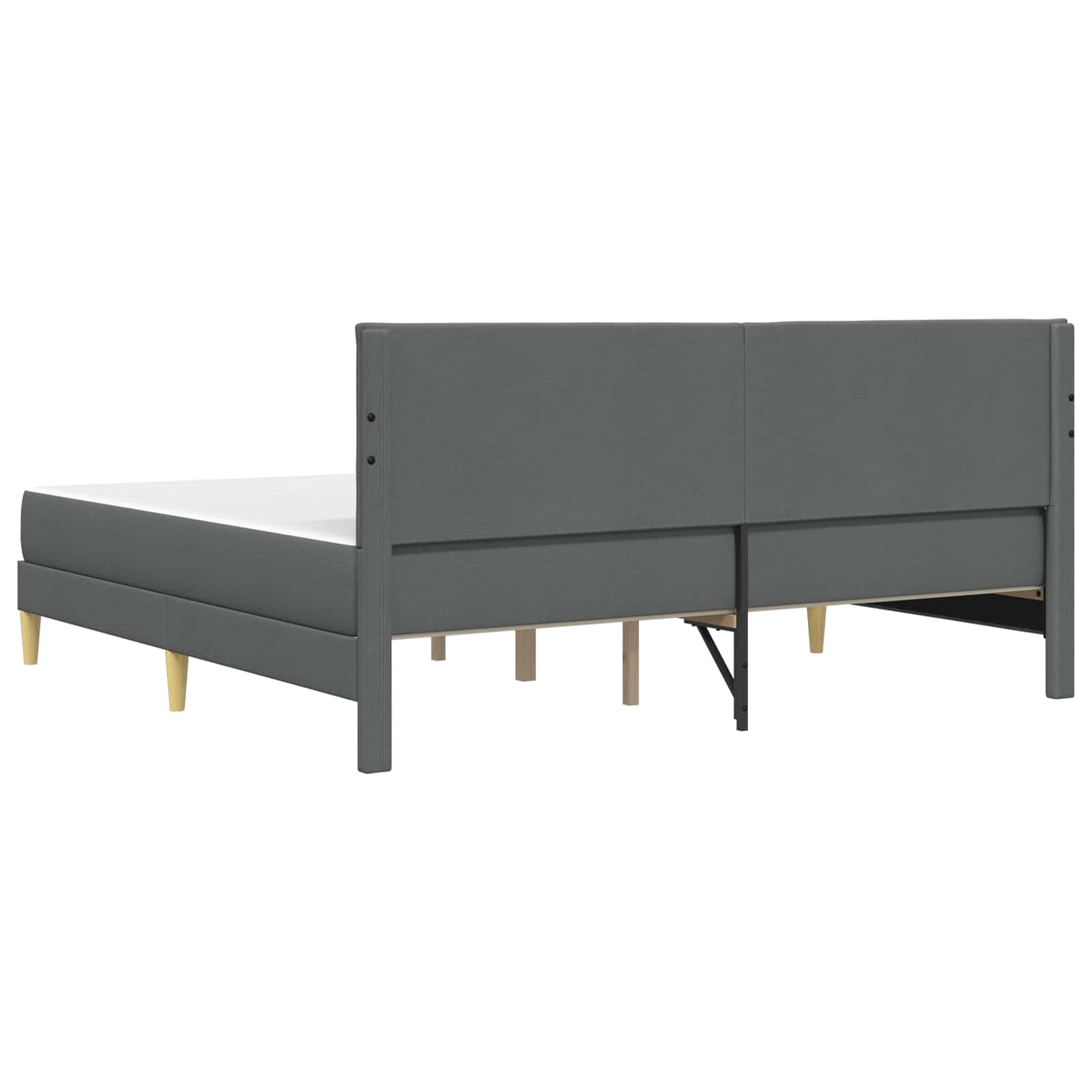 Struttura del letto Grigio scuro 200 x 200 cm Poliestere 3414975