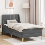 Struttura letto con materasso 2 pcs Grigio scuro Tessuto 3415339