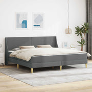 Struttura letto con materasso 2 pcs Grigio scuro Tessuto 3415340