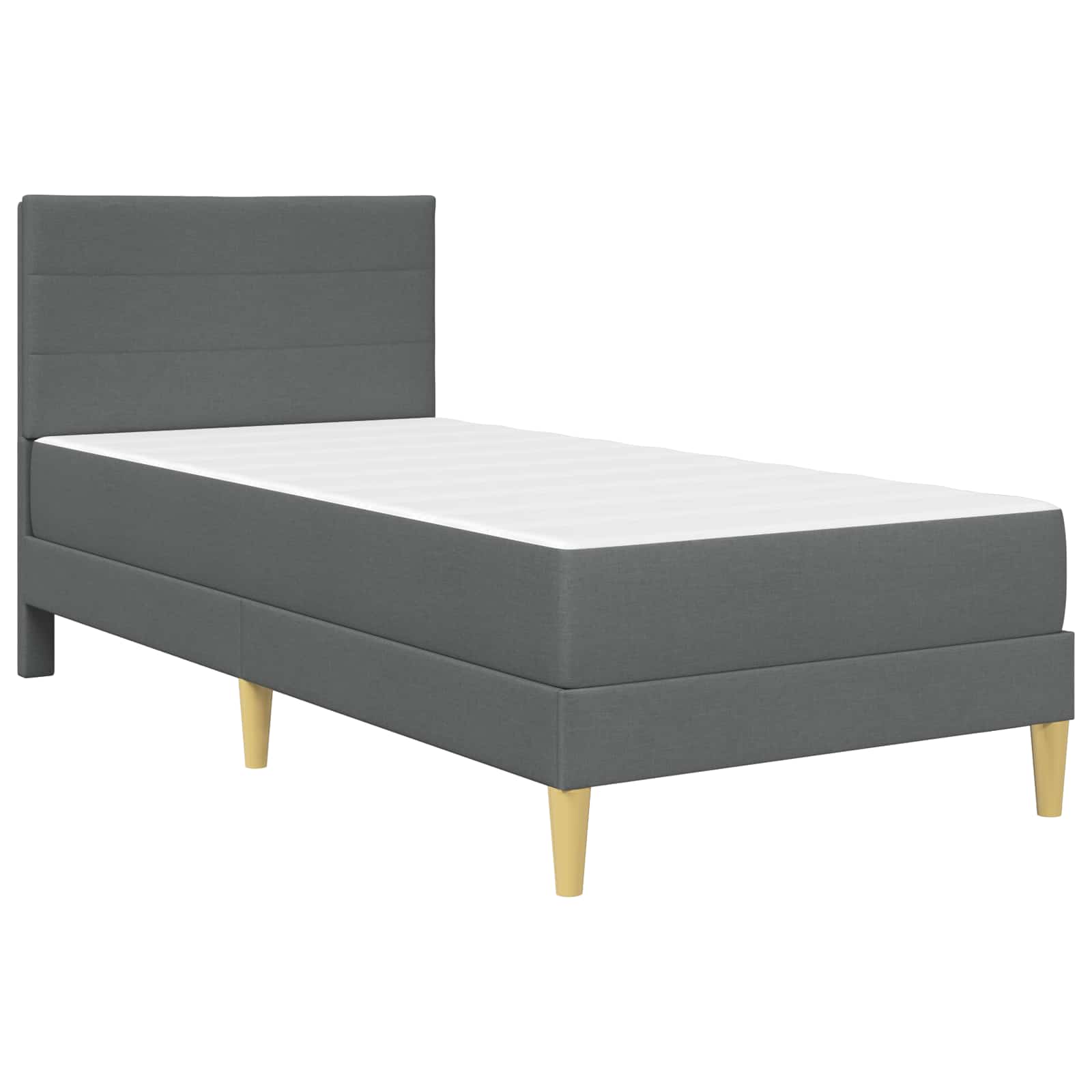 Struttura letto con materasso 2 pcs Grigio scuro 90 x 190 cm 3415351