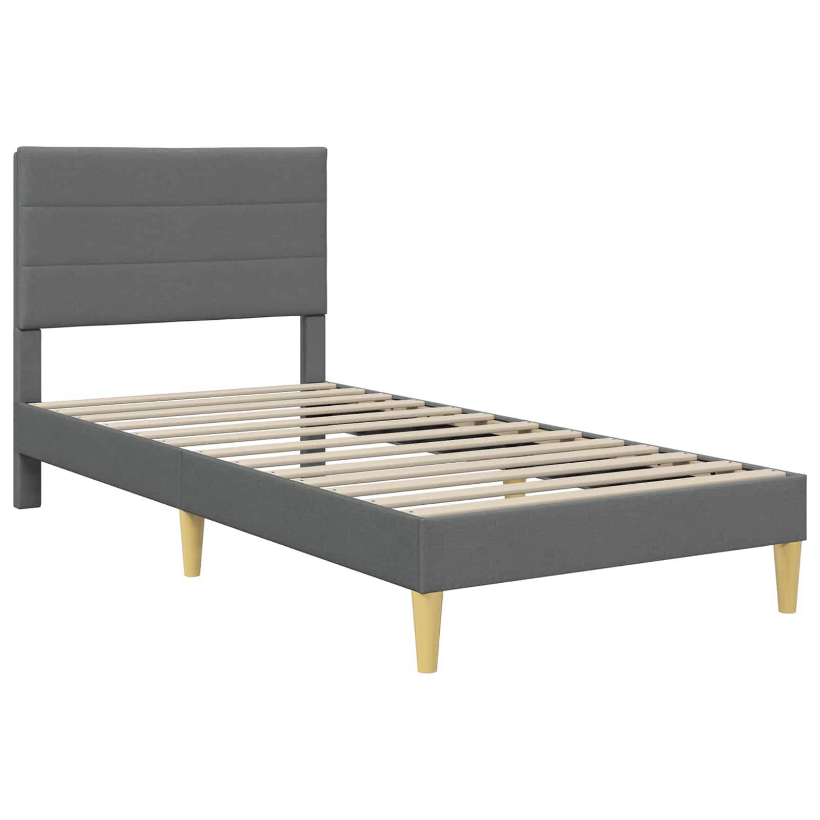 Struttura letto con materasso 2 pcs Grigio scuro 90 x 190 cm 3415351