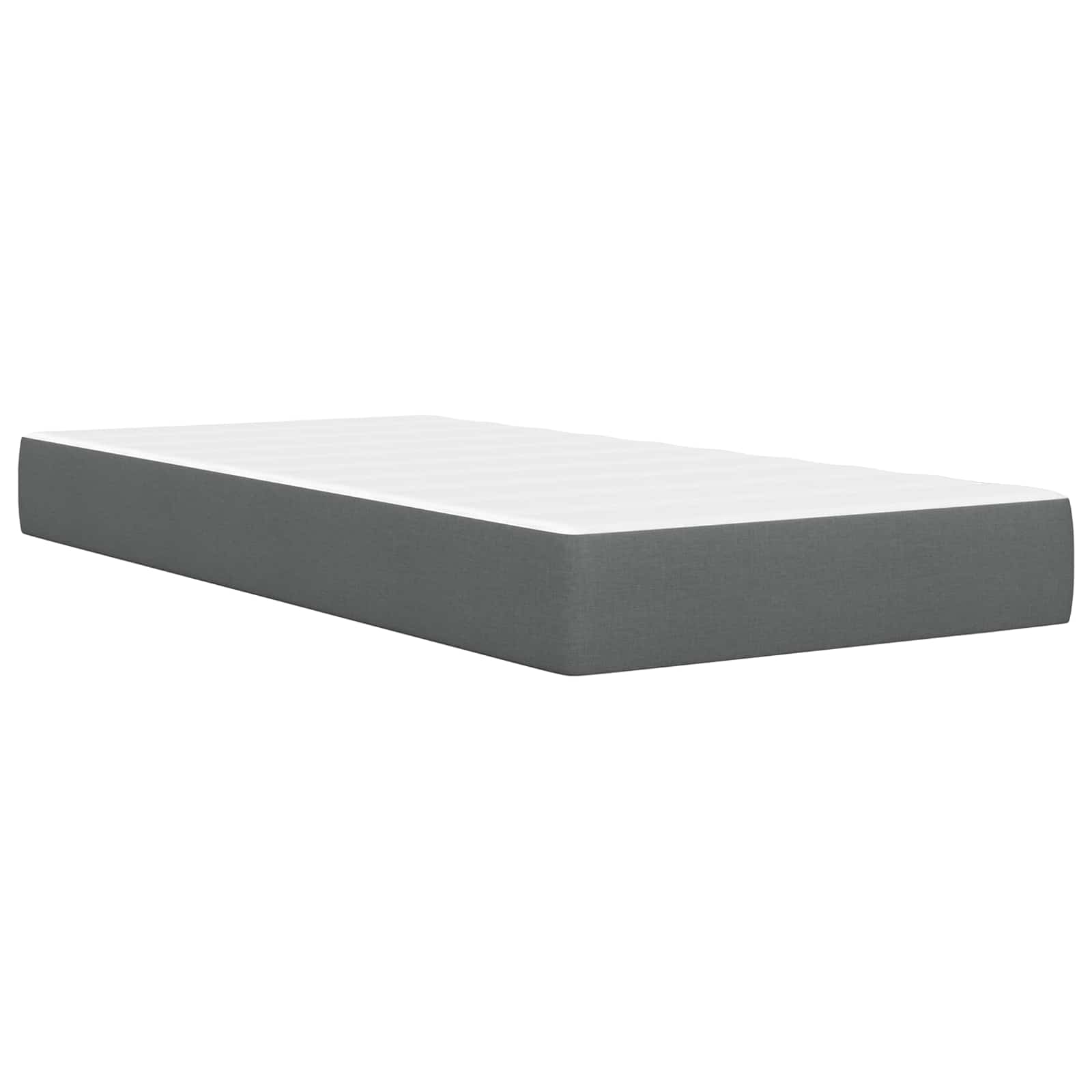 Struttura letto con materasso 2 pcs Grigio scuro 90 x 190 cm 3415351