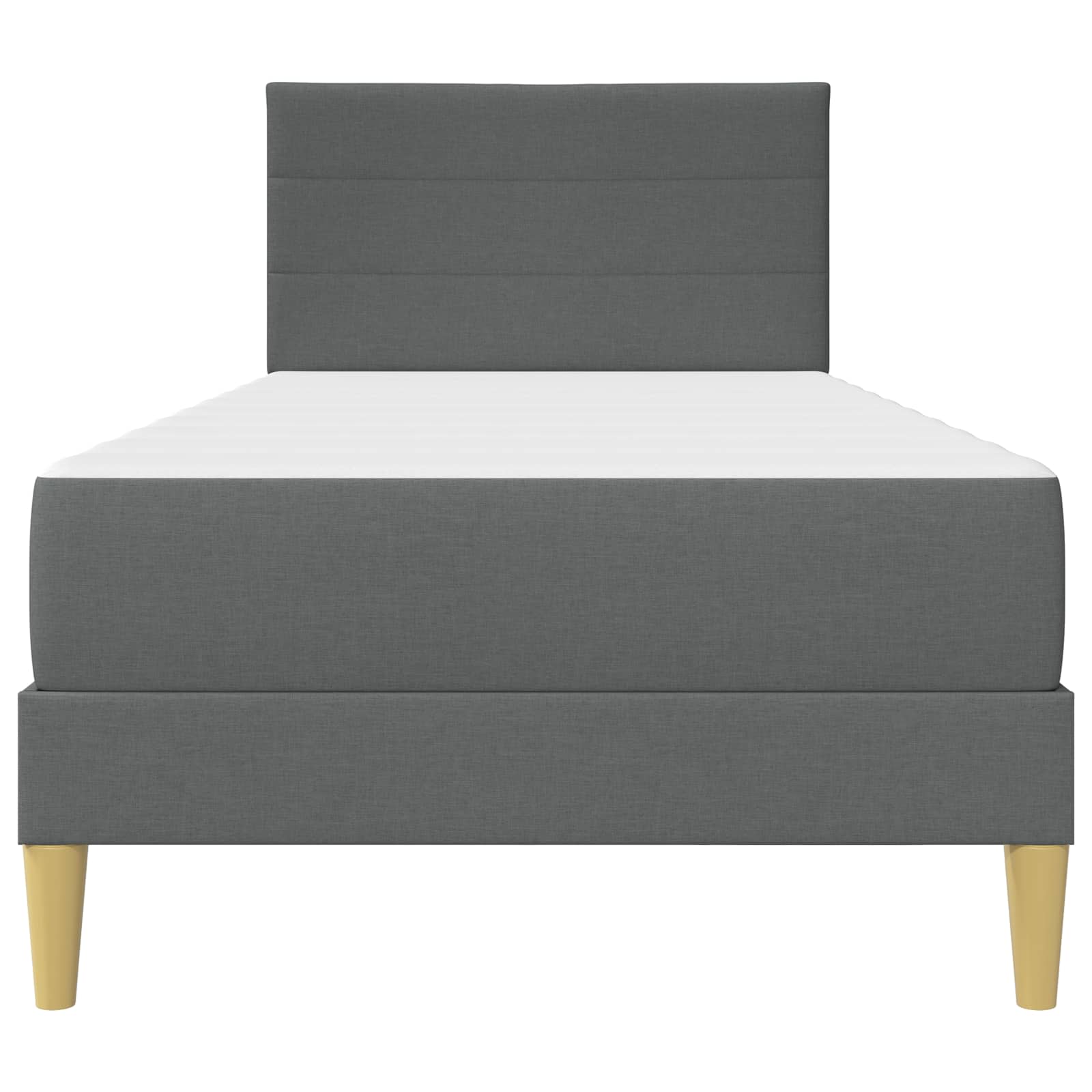 Struttura letto con materasso 2 pcs Grigio scuro 90 x 190 cm 3415351
