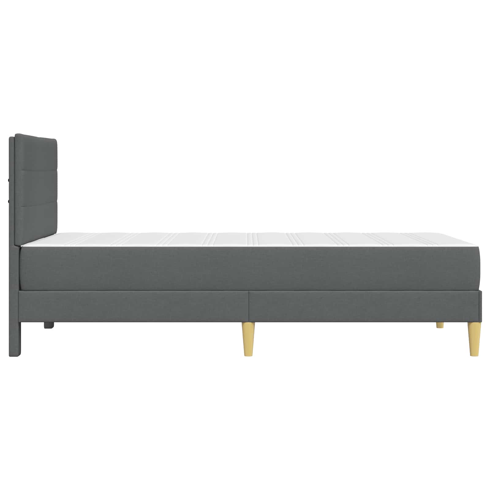 Struttura letto con materasso 2 pcs Grigio scuro 90 x 190 cm 3415351