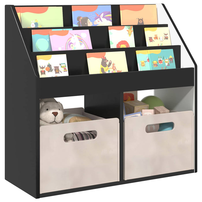 Libreria per Bambini Nero 72,5 x 29,5 x 69 cm Legno multistrato 892380