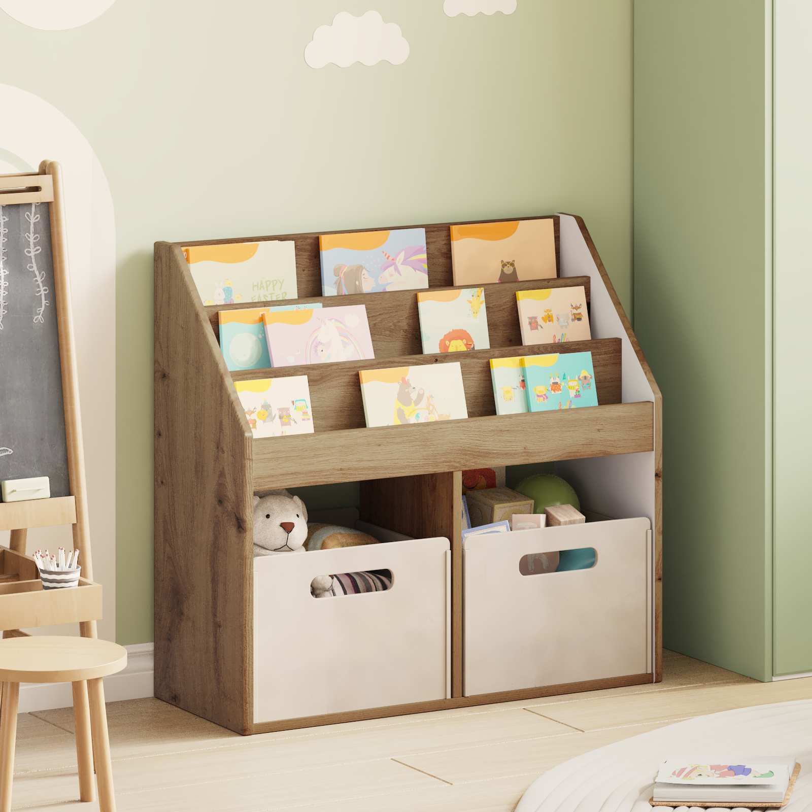 Libreria per Bambini Rovere artigianale 72,5 x 29,5 x 69 cm 892388