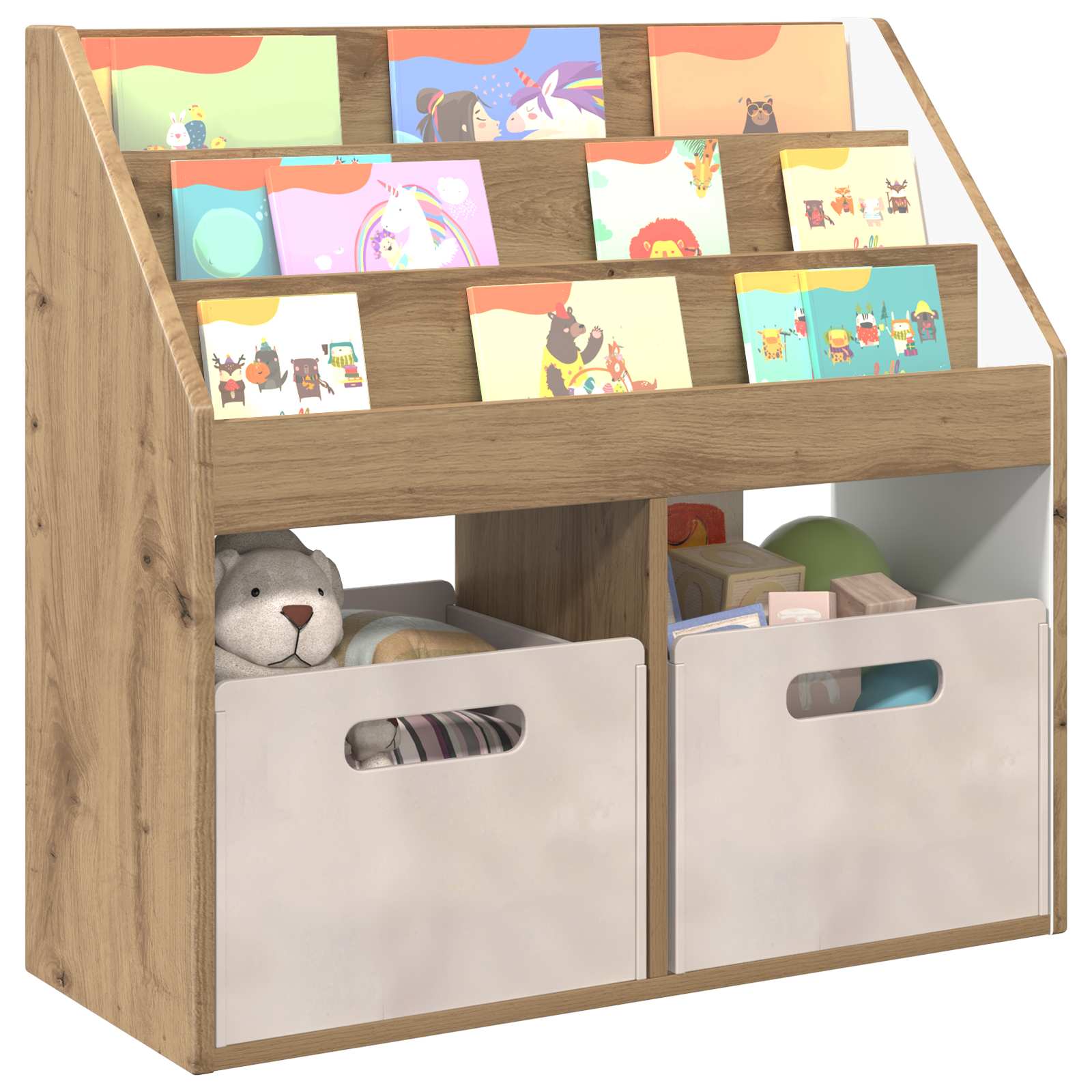 Libreria per Bambini Rovere artigianale 72,5 x 29,5 x 69 cm 892388