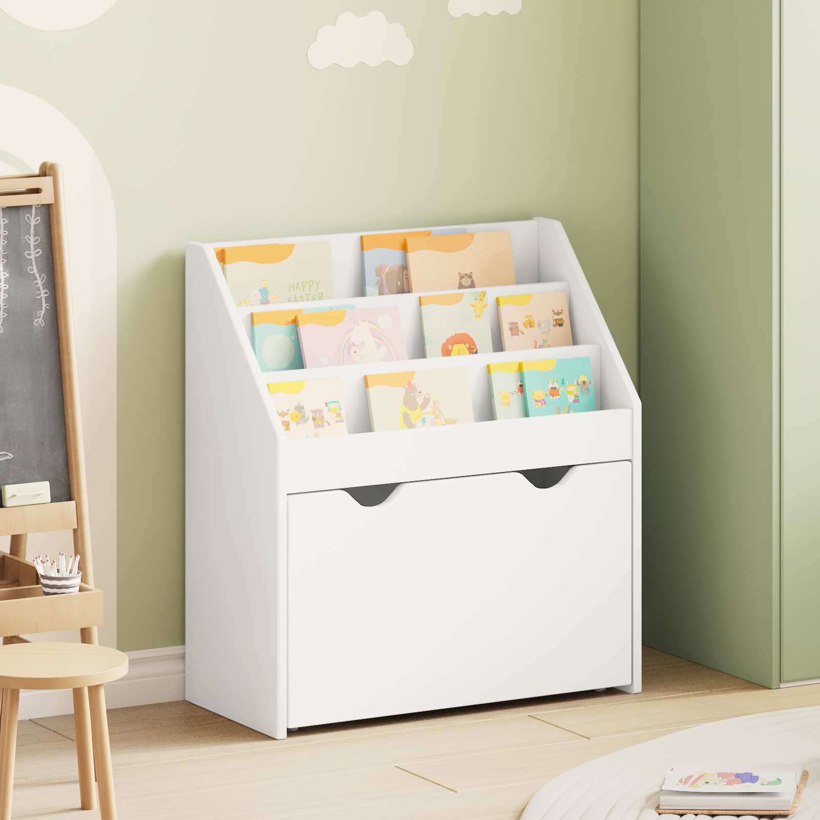 Libreria per Bambini Bianco 60 x 29,5 x 69 cm Legno multistrato 892389