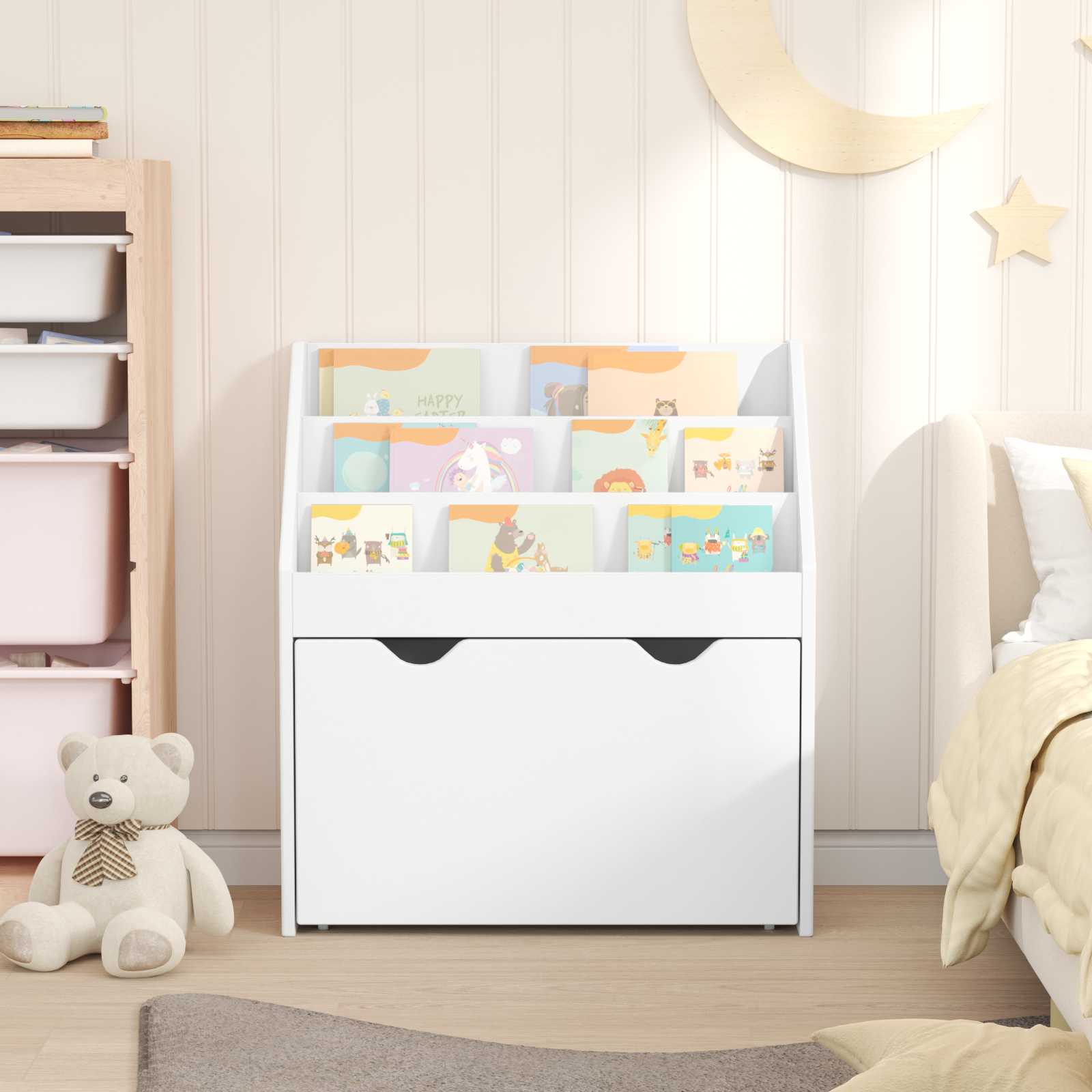 Libreria per Bambini Bianco 60 x 29,5 x 69 cm Legno multistrato 892389