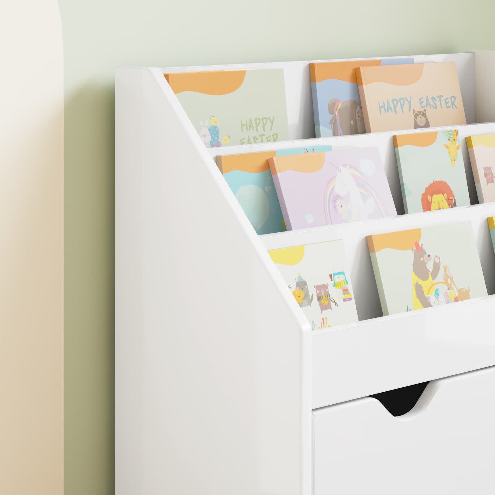 Libreria per Bambini Bianco Lucido 60 x 29,5 x 69 cm 892393