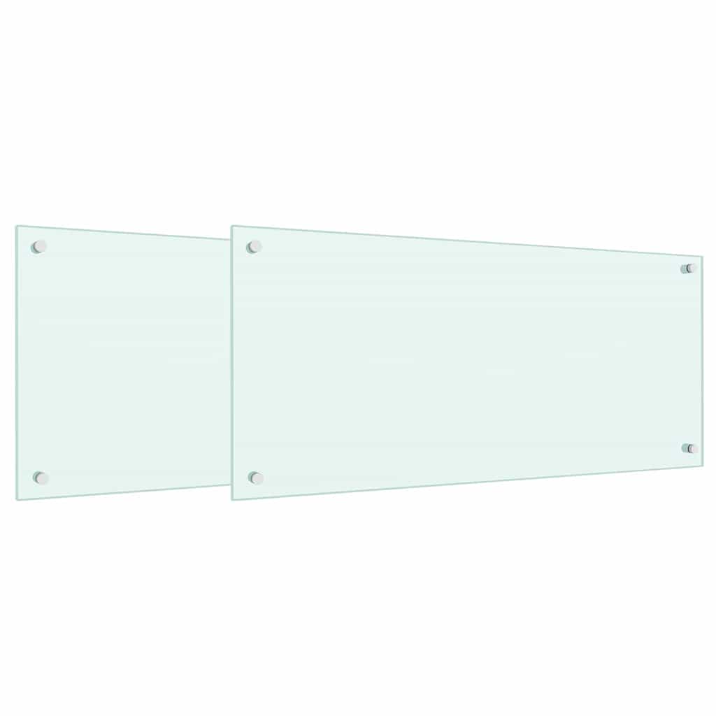 Rivestimento da Cucina 2 pcs Bianco 90 x 40 cm vetro temperato 3415419