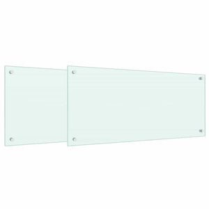 Rivestimento da Cucina 2 pcs Bianco 90 x 40 cm vetro temperato 3415419