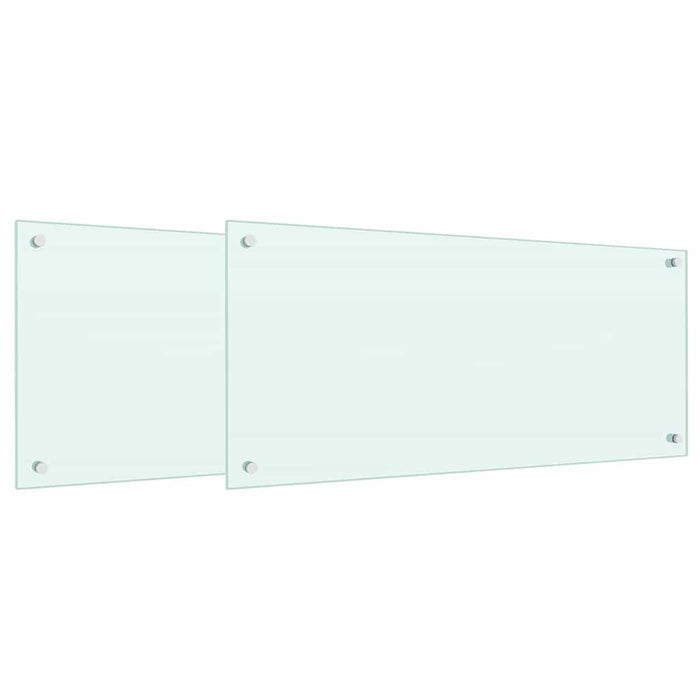 Rivestimento da Cucina 2 pcs Bianco 90 x 40 cm vetro temperato 3415419