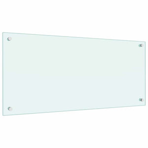 Rivestimento da Cucina 2 pz-Set di 2 Paraschizzi per Cucina Bianco 90 x 40 cm vetro temperato 417884