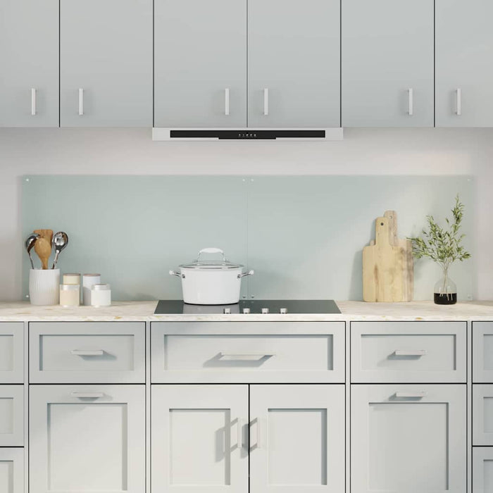 Rivestimento da Cucina 2 pz-Set di 2 Paraschizzi per Cucina Bianco 90 x 50 cm vetro temperato 107212