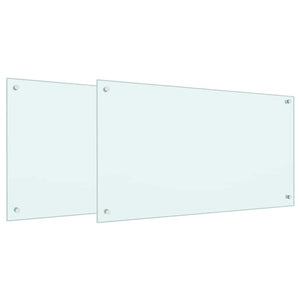 Rivestimento da Cucina 2 pcs Bianco 90 x 50 cm vetro temperato 3415420