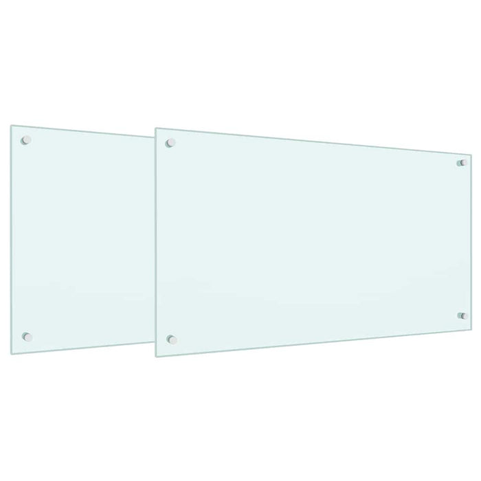 Rivestimento da Cucina 2 pcs Bianco 90 x 50 cm vetro temperato 3415420