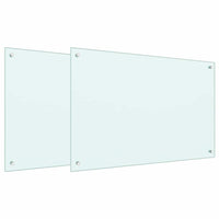 Rivestimento da Cucina 2 pcs Bianco 90 x 60 cm vetro temperato 3415421