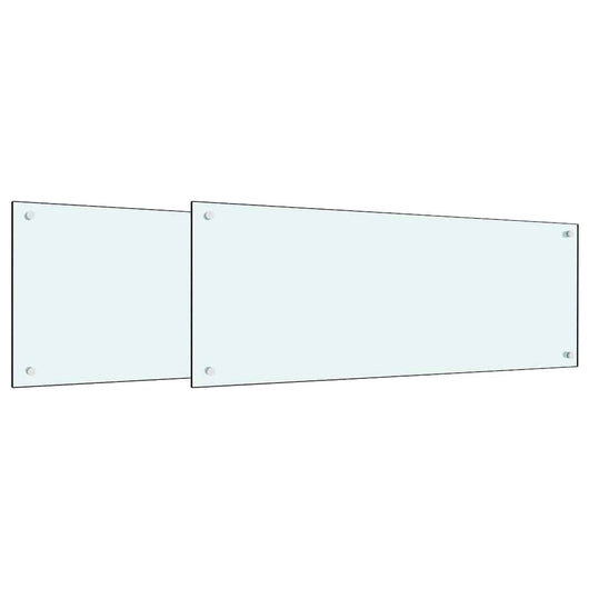 Rivestimento da Cucina 2 pcs Bianco 100 x 40 cm vetro temperato 3415422