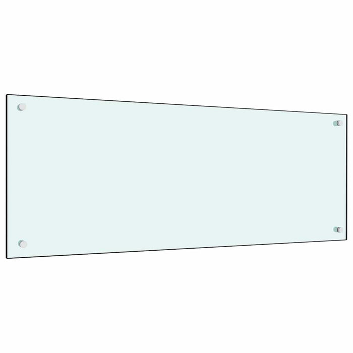 Rivestimento da Cucina 2 pz-Set di 2 Paraschizzi per Cucina Bianco 100 x 40 cm vetro temperato