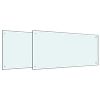 Rivestimento da Cucina 2 pcs Bianco 100 x 50 cm vetro temperato 3415423
