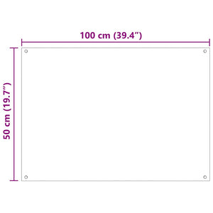 Rivestimento da Cucina 2 pcs Bianco 100 x 50 cm vetro temperato 3415423
