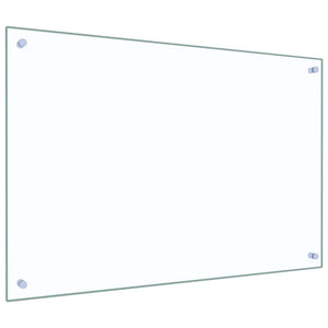 Rivestimento da Cucina 2 pz-Set di 2 Paraschizzi per Cucina Trasparente 90 x 60 cm 163533