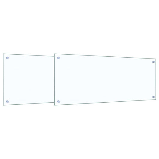 Rivestimento da Cucina 2 pcs Trasparente 100 x 40 cm 3415431