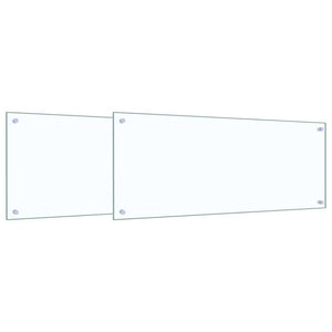 Rivestimento da Cucina 2 pz-Set di 2 Paraschizzi per Cucina Trasparente 100 x 40 cm 237041