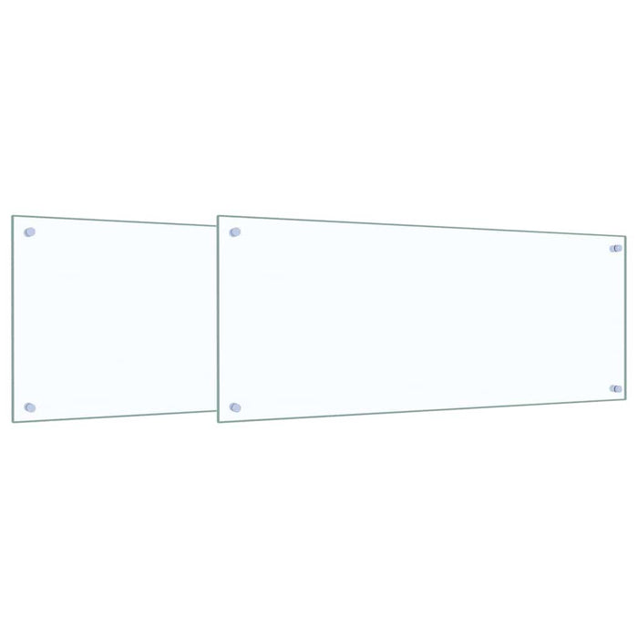 Rivestimento da Cucina 2 pz-Set di 2 Paraschizzi per Cucina Trasparente 100 x 40 cm 237041