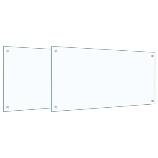Rivestimento da Cucina 2 pcs Trasparente 100 x 50 cm 3415432