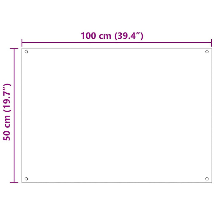 Rivestimento da Cucina 2 pcs Trasparente 100 x 50 cm 3415432