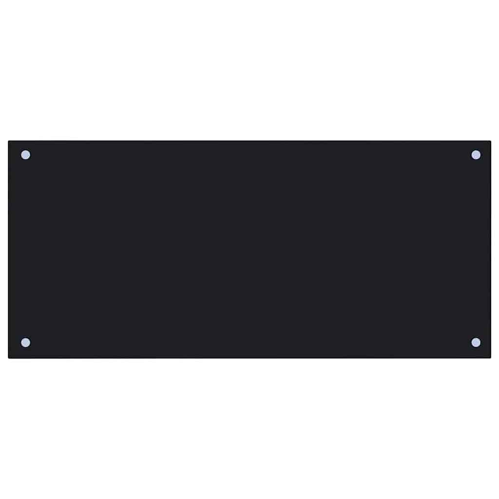 Rivestimento da Cucina 2 pcs Nero 90 x 40 cm vetro temperato 3415437