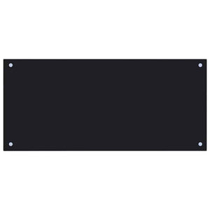 Rivestimento da Cucina 2 pcs Nero 90 x 40 cm vetro temperato 3415437