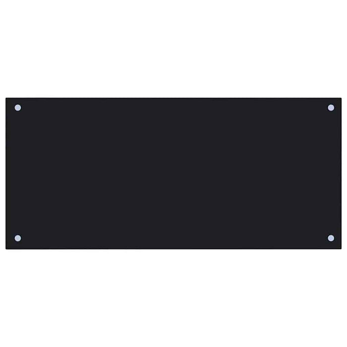 Rivestimento da Cucina 2 pcs Nero 90 x 40 cm vetro temperato 3415437