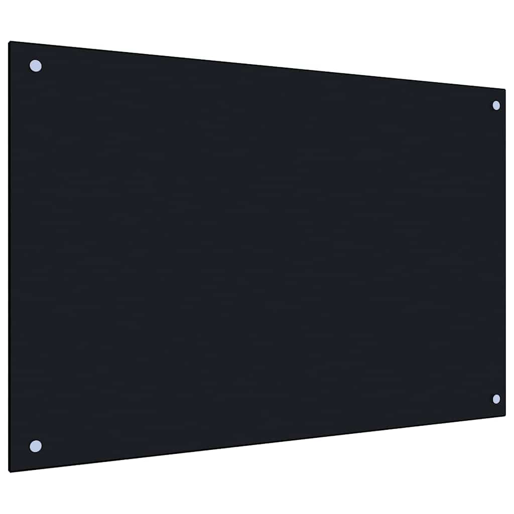 Paraspifferi da cucina 2 pcs Nero 90 x 50 cm Vetro Temperato 3415438