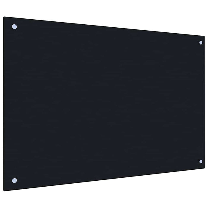 Paraspifferi da cucina 2 pcs Nero 90 x 50 cm Vetro Temperato 3415438