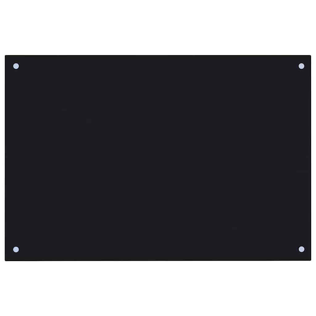 Paraspifferi da cucina 2 pcs Nero 90 x 50 cm Vetro Temperato 3415438